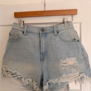 NOBO Faded Blue Ripped Jean Shorts